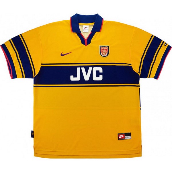 Camiseta Arsenal Replica Segunda Ropa Retro 1997 1999 Amarillo